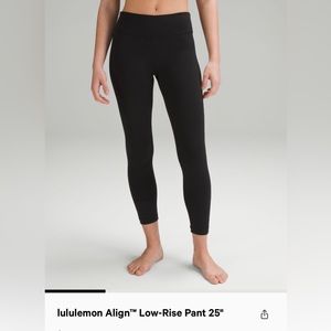 Lululemon align low rise leggings 25”